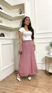 Rok Skirt Silvia Wanita Terbaru Polos - Rok Syakila Premium