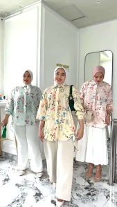 Kemeja Wanita Big Size Korean Style Jisha Manik Terbaru Elegant Jumbo