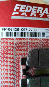 Kampas rem cakram belakang PCX new/adv federal.
