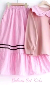 Muslim anak perempuan Belova setelan rok anak perempuan usia 3 sampai 13 tahun tanpa hijab