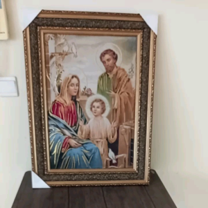 Gambar Rohani Tuhan Yesus Bunda Maria Santo Yoseph Katolik Kristen Pajangan Dinding Keluarga Kudus WCF 025