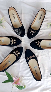ADIVA A-008 flat shoes terbaru kekinian NEW PRODUK bahan suede /bludru bahan halus sepatu slip-on & mules terlaris sepatu kerja dewasa sepatu karet seapatu sekolah sepatu terbaru