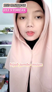 hijab zipper syari instan jumbo lasercut 130x130 azara voal segi empat jilbab instan syari resleting kerudung instan