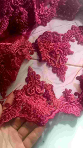 TERBARU!! Kain Tile Renda Import /Kain Tile Renda Bordir  ( Harga 05 Mtr)