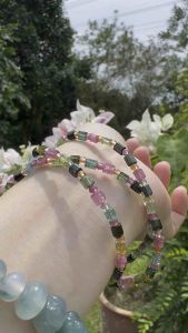 Natural Genuine | Loveau Jewel | • HQ 3laps Tourmaline Necklace / Bracelet • 4mm+