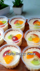 Gelas Plastik Agar Belimbing 60ml Isi 50 Pcs & Cup Jelly Puding 60 ml