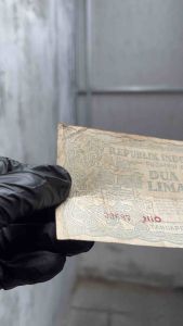 Uang Kertas 25 Rupiah 1948 Hijau Seri ORIDA Bukit Tinggi Sumatera Barat Koleksi Kuno