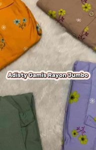 Gamis Muslimah Busui Adisty Jumbo Maxy Bahan Katun Rayon LD145