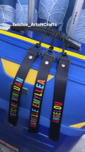 LUGGAGE TAG Colored font Personalized - size: 1 x 10 inches