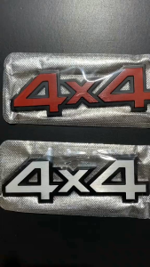 Emblem 4x4 List Hitam Bahan Aluminium Timbul Tebal Bukan Stiker Biasa MSV