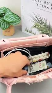 Kotak Penyimpanan Kabel Data Charger Pouch Keychain Mini Bag Untuk Simpan Headset Charger Kosmetik Boneka Mini Dan Lain-Lain