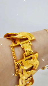 Bracelet rantai tangan Coco pasir 30mm Emas bangkok