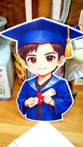 Graduation Bouquet or Cake Toppers 2 and 4 pcs in A4 paper 180 gsm thick photopaper