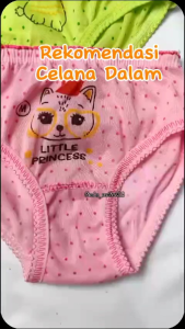 12 PCS Celana Dalam Anak Perempuan Motif Polkadot Usia 1-8 Tahun CD Anak cewek Motif Lucu