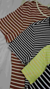 F OREVER 21 Casual Ribbed Stripe T-Shirt | True to Size | Original Overruns