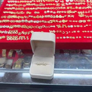 Stud Earrings with Russian Stone