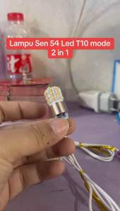 2 PCS Lampu LED T10 2 Mode 2IN1 Senja + Sen 54 LED Nmax Pcx Adv Aerox - Mode Diam