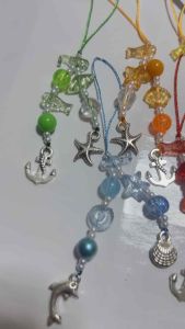 (Under the sea) สายห้อยโทรศัพท์ สายห้อยสันแฟ้ม พวงกุญแจ ของปัจฉิม ของชำร่วยงานแฮนด์เมด