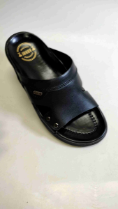 Sandal Kulit Pria Akkhi Selop Hitam ORri