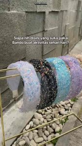 [VELMORRA] Headband Femme Bando Korea Sequin Manik Mewah