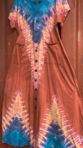 เดส ผ้ามัดย้อม สไตร์โบฮี่เมี่ยน สินค้ามือสองที่สวยมาก