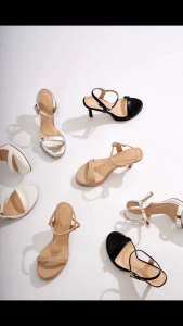 รองเท้าส้นสูงออกงาน รัดข้อ ส้นเข็ม สูง3นิ้ว ใส่สบาย พร้อมส่ง 35-41 รุ่นก-1