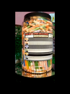 IPON challenge alkansya transparent clear plastic jar w/shades 20 501002005001000