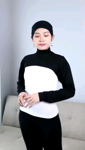 Manset Bolero krah tinggi tangan panjang/Manset tangan sambung crop/inner crop top muslimah tangan panjang/Manset Bolero tangan panjang All size Bahan Rayon Spandex