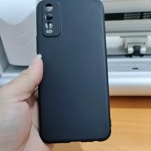 casing Vivo y20 y12s softcase macaron black case y20 y12s