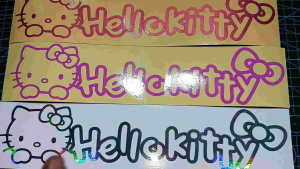 Sticker Reflektif Cutting hellokitty berkualitas baik tahan air dan cahaya matahari