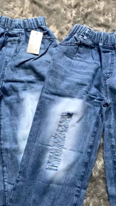 Kulot Anak Perempuan Celana Jeans Snowblue Sobek Polos
