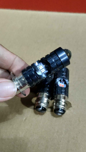 PROMO LAMPU DEPAN H6 LASER 2 WARNA PUTIH KUNING + SENJA 2 WARNA MERAH BIRU BAHAN KERAMIK