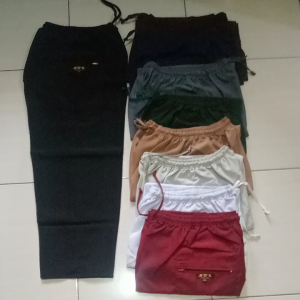 Celana Sirwal/ pangsi/Komprang silat panjang dewasa pria warna putihhitamabucoklatnevymerahhijau