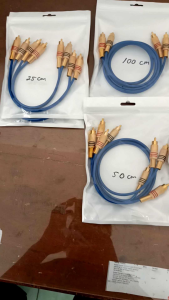 Kabel RCA to RCA 2-2 kabel kitani panjang 25 cm 50 cm dan 100 cm kabel rca audio system