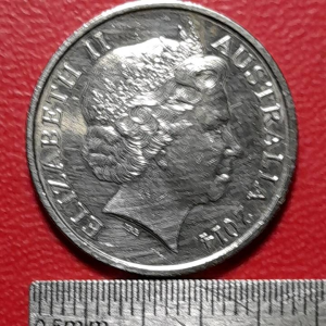 Koleksi Koin kuno  Australia lawas Ten cents Tahun 2014 BEKAS