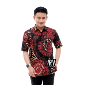 Batik pria lengan pendek atasan pria batik murah masa kini bahan katun