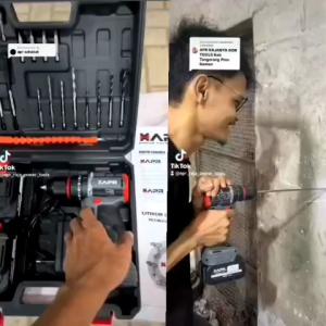 APR RAJA BOR impact drill BRUSHLESS TYPE AP34+ 13mm keyless auto lock 2baterai lxt 88v mesin bor besi kayu driver sekrup drill