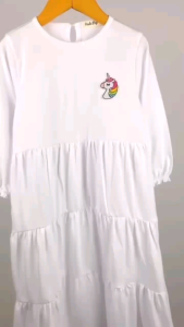 Gamis Putih Manasik Haji Anak Hullapop Size 2 sampai 10 tahun