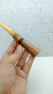 Pipa Once Kayu Kelor Hitam Kombinasi Kemuning Liwung Model S H552