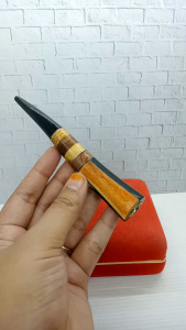 Pipa Once Padutan Kayu Kelor Hitam Kombinasi Bajakah Setigi Liwung Kelor Emas Model S H554