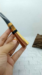 Pipa Klokotan Kayu Kelor Hitam & Kombinasi Nogosari Kemuning Model Segi Enam H550