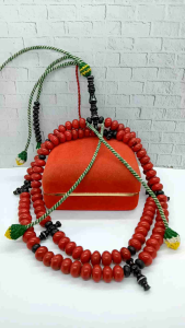 Tasbih Tijani Batu Marjan Merah Kombinasi Yuser Black A11
