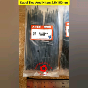 (1 Pack) Kabel Ties 2.5x150mm / Kabel Tis / Cable Ties Hitam 15CM