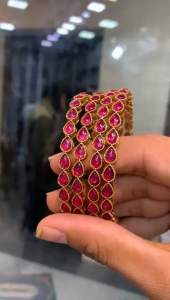 New designer bangles set of 4 piece - 26 cm