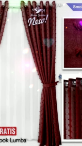 Gorden Vitras Vitrase & Rubi Daleman: Model Smokring Untuk Ruang Tamu