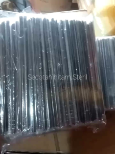 Sedotan Hitam Steril untuk Es Teh