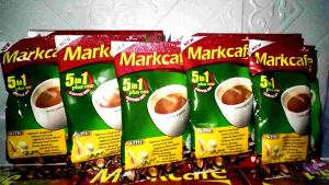 Markcafe 5 plus one Coffee mix with Agaricus Mushroom Extract Fruit BodyGinseng Root extract and Spirulina Whole body Extract (12 sachets x 21 grams)