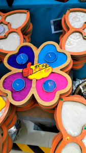 🎇Karthigai special offer😍  -Wooden Kolam alike Tray / 20s Agal Vilaku Slot Ready/ Rangoli Kolam