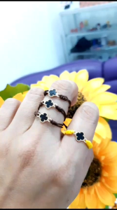 Cincin Tali Bunga Clover Kadar 10karat Semar Nusantara