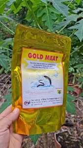 Thức ăn vàng cho lươn trê hiệu quả GOLD MEAT 500g Đậm đặc bổ sung axit amin tự nhiên kích thích thêm ăn tăng trưởng nhanh.